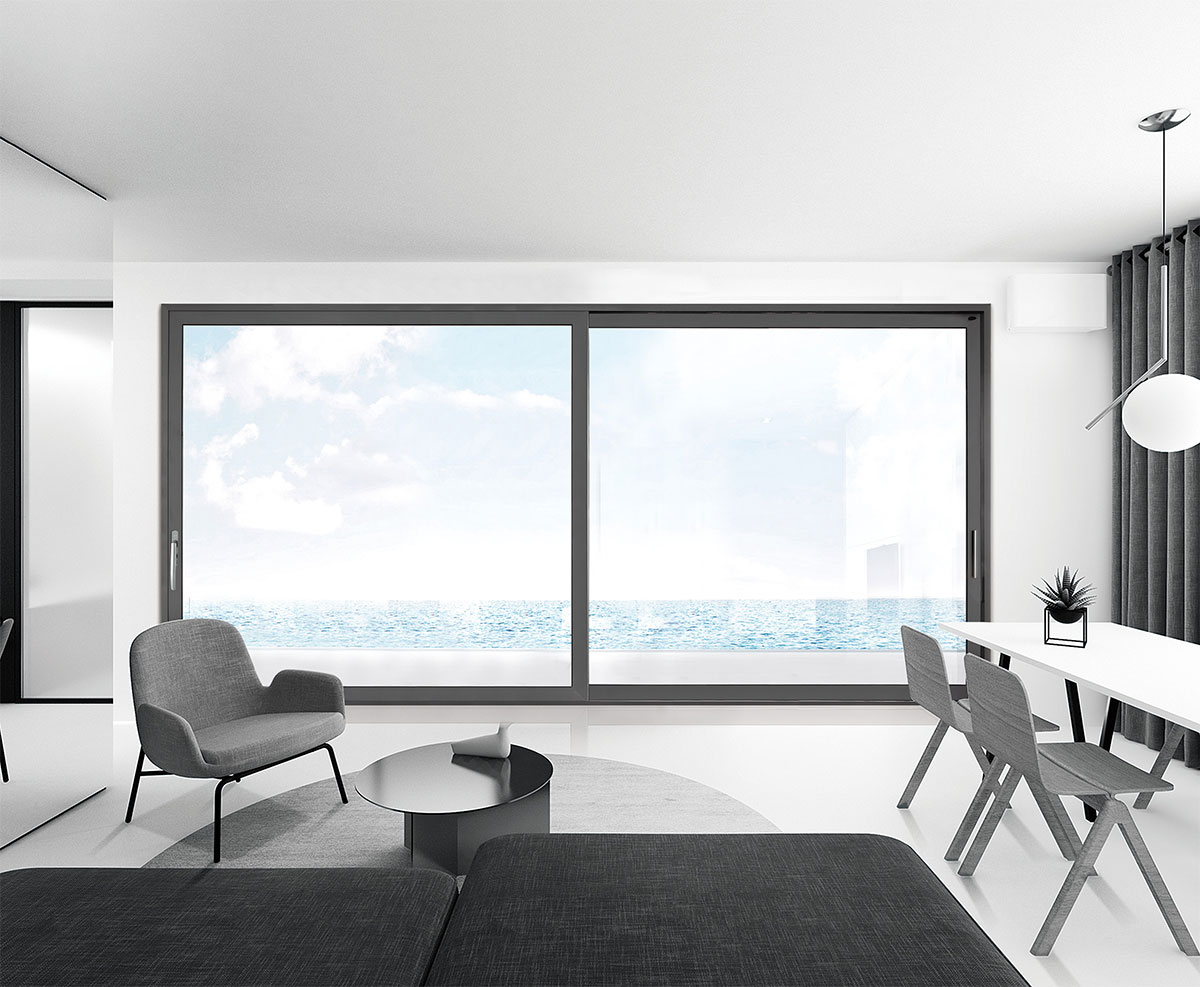 系統(tǒng)門窗裝修效果圖-大玻璃推拉門